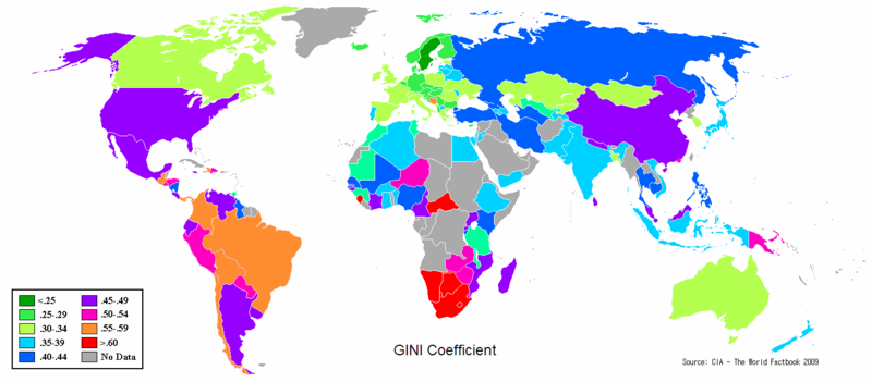 income equality by country