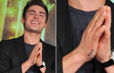 YOLO tatoo Zac Efron