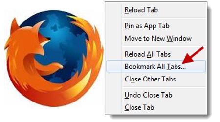 Firefox Bookmark All Tabs