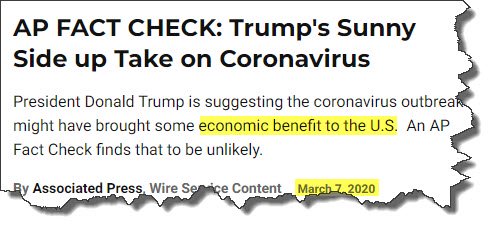 Trump Coronavirus Economic Benefit
